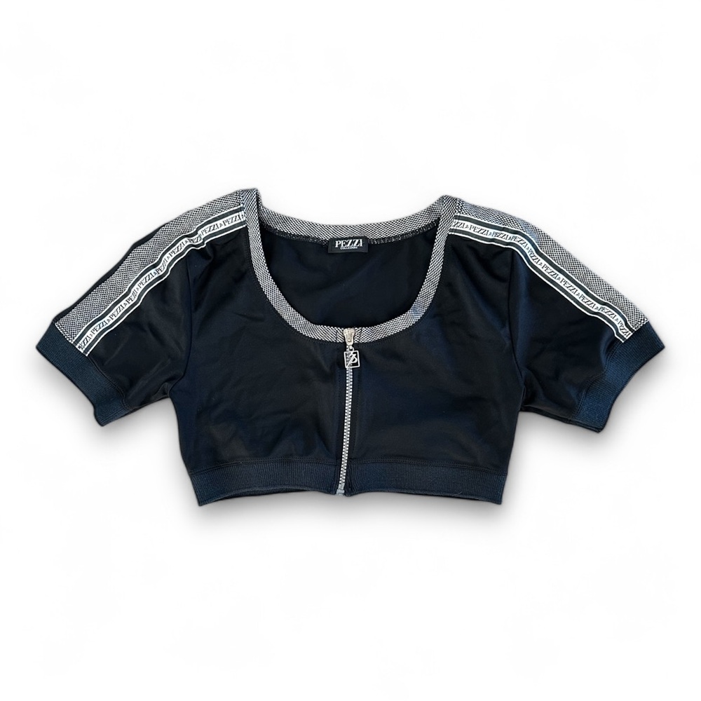 PEZZI Zip-Up Athletic Crop Top